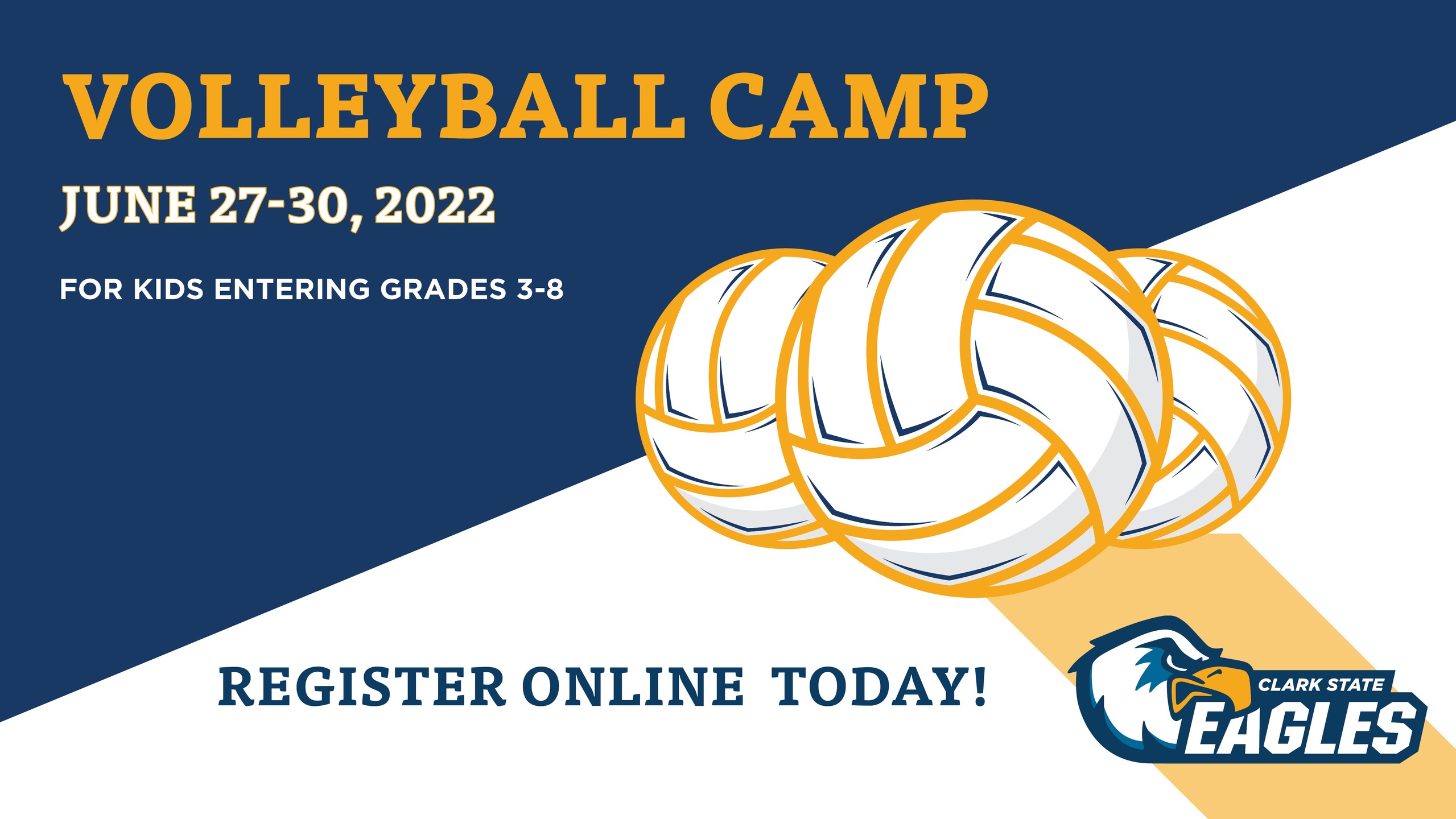 Volleyball Camp for Grades 3-8... Register Today!